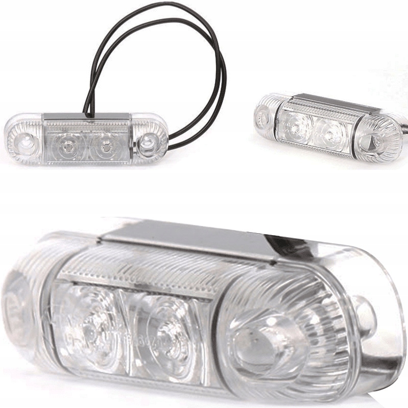 LAMPA OBRYSOWA NA PRZÓD BIAŁA LAWETA NACZEPA TIR