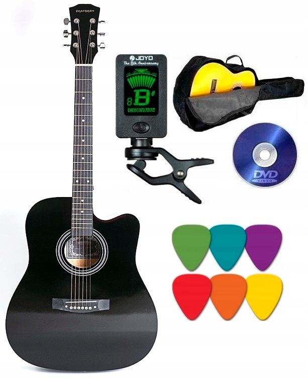 

Gitara Akustyczna 4/4 Dla Początkujących Zestaw