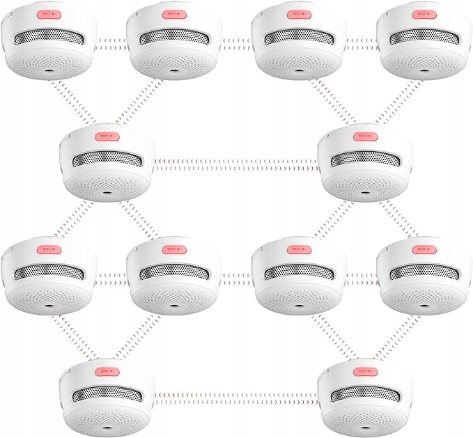 Detektor Dymu Detektor Oxidu Uhoľnatého Bezpečnostný Alarm X-sense XS01-WR Sada 12KS