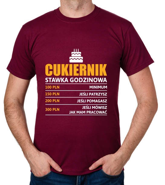 

koszulka Cukiernik stawka godzinowa prezent
