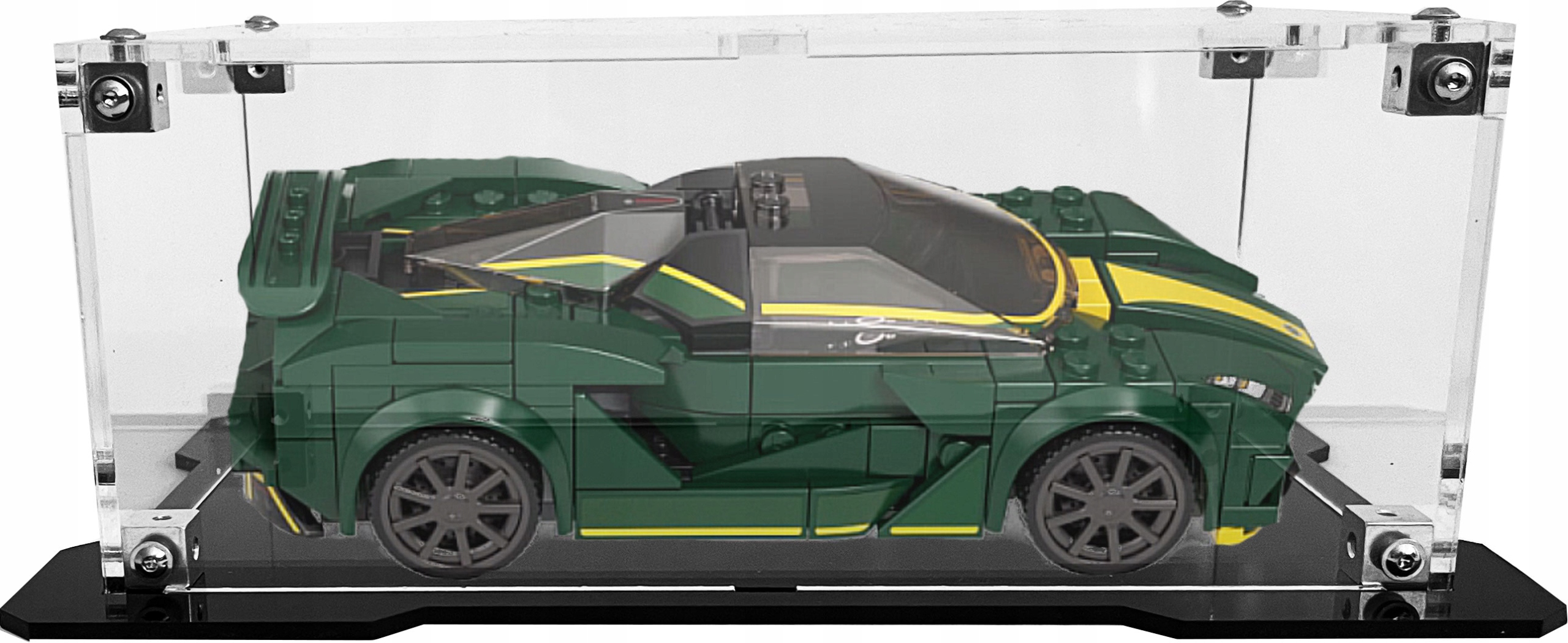 Vitrína s černou základnou pro sadu Lego 76907 Speed Champions Lotus Evija