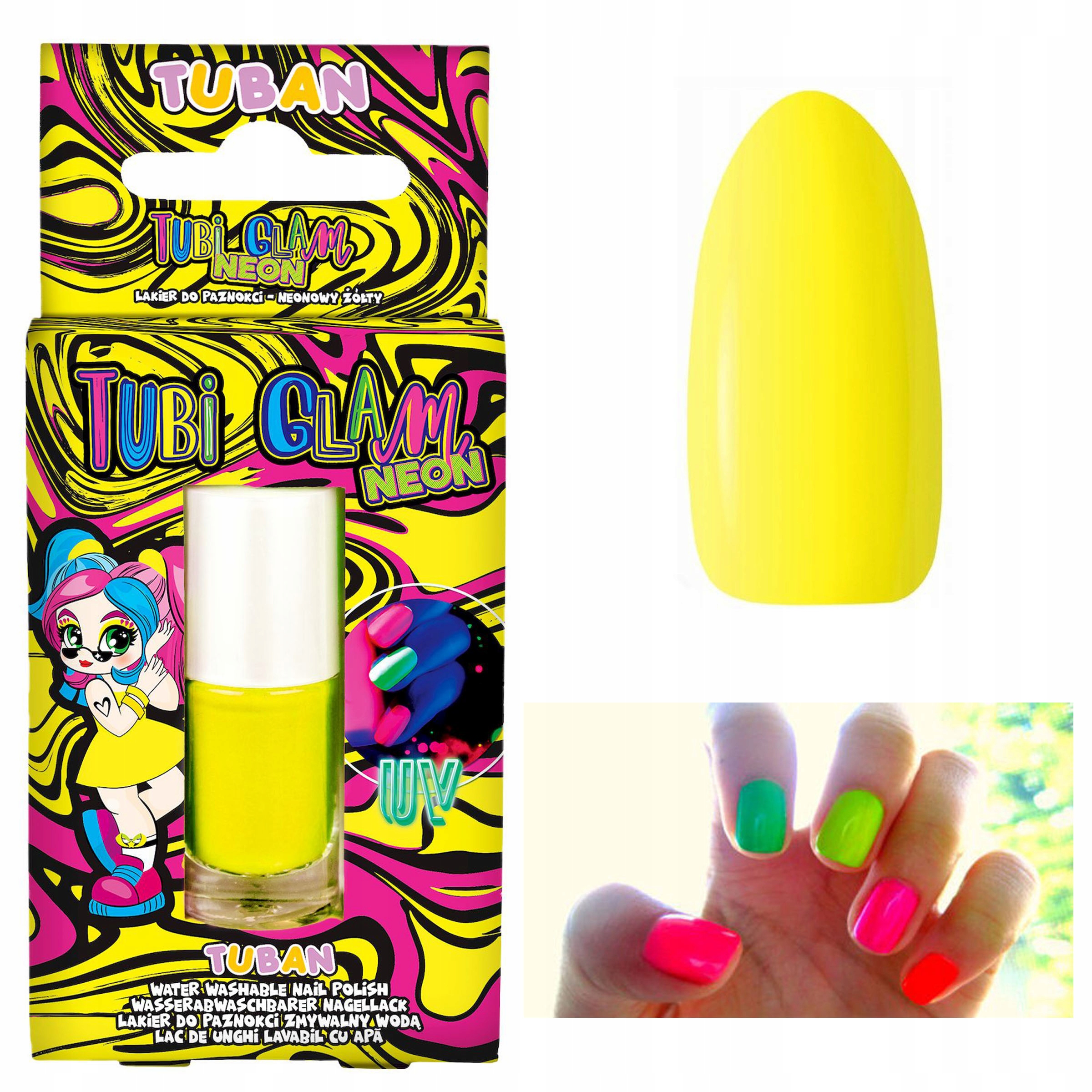 

Lakier Do Paznokci Tubi Glam Żółty Neon 5ML