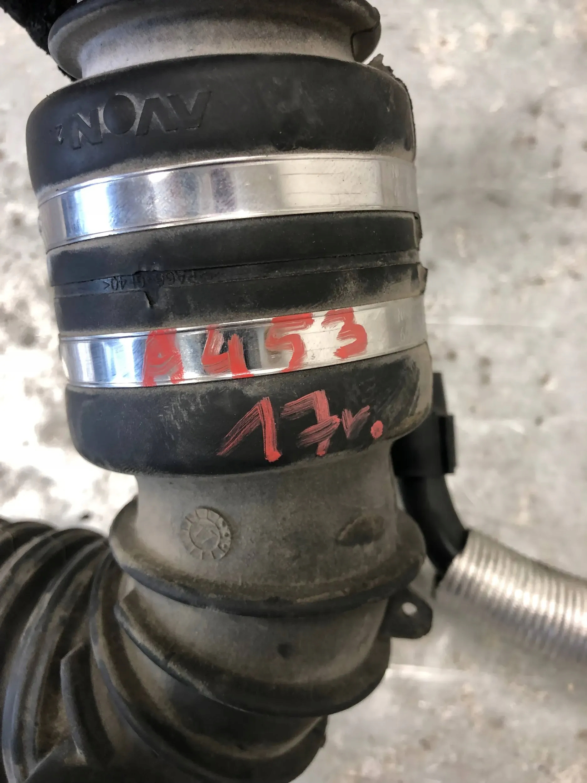 pipe air hose SMART 453 165761036R