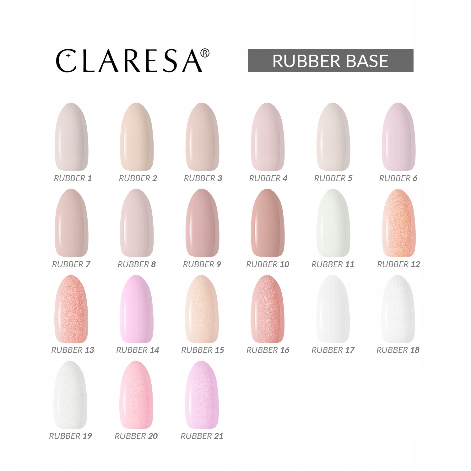 Claresa Rubber Base 5ml baza kauczukowa nr 17 NOWA Marka Claresa