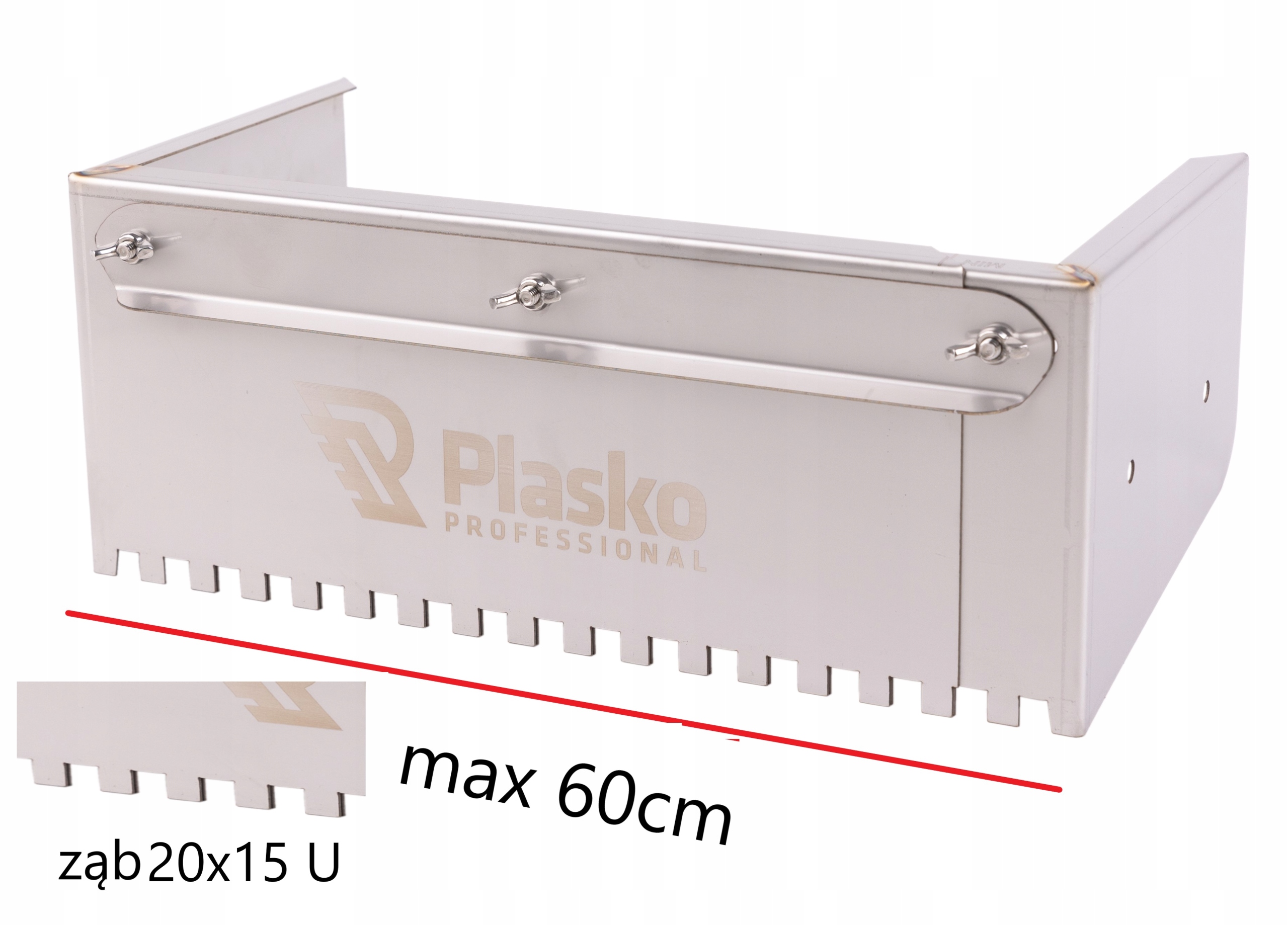 PLASKO SLIDE-20x15 REGULOWANA PACA ZĘBATA Z OSŁONAMI max 600mm