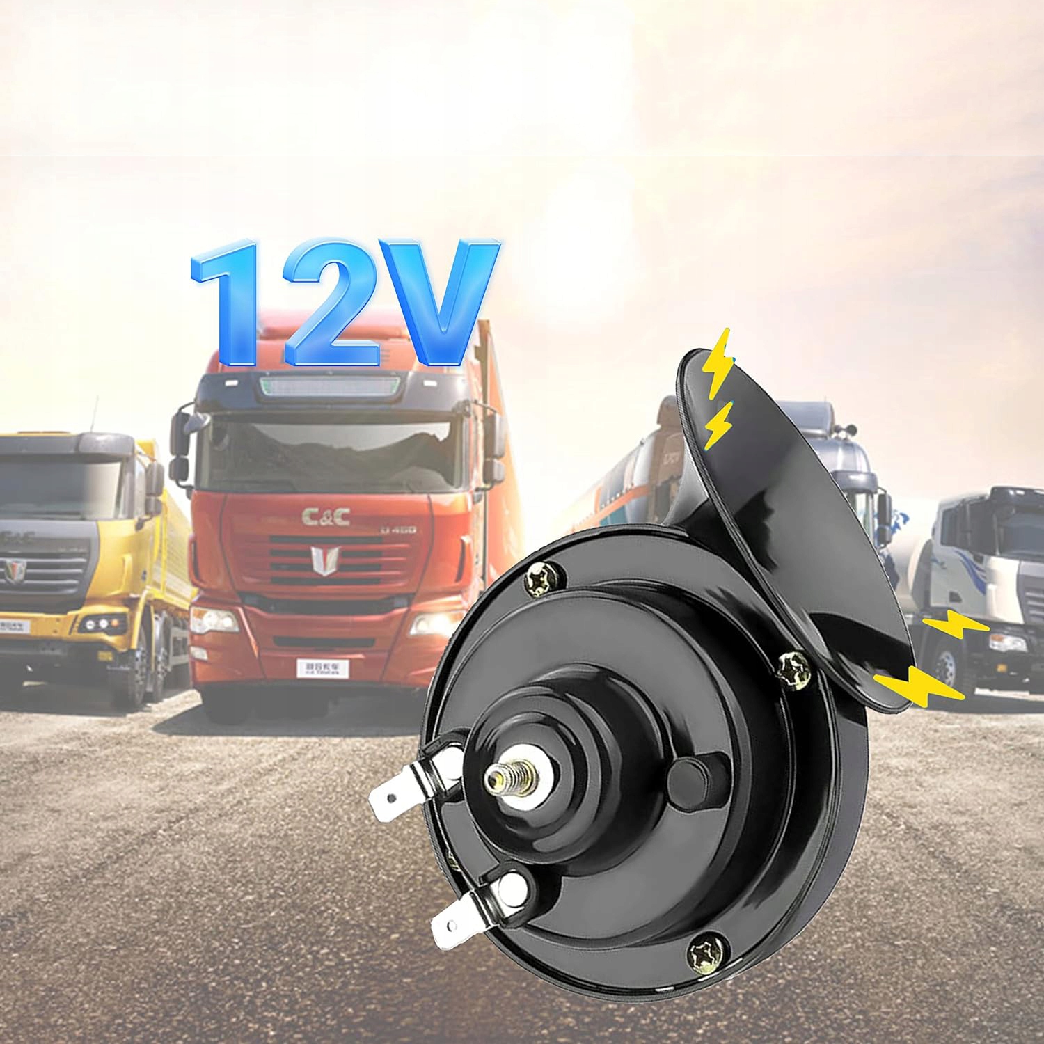 2X KLAKSON ŚLIMAKA 300DB, KLAKSON SAMOCHODOWY GŁOŚNY KLAKSON POWIETRZNY 12V Producent części Inny