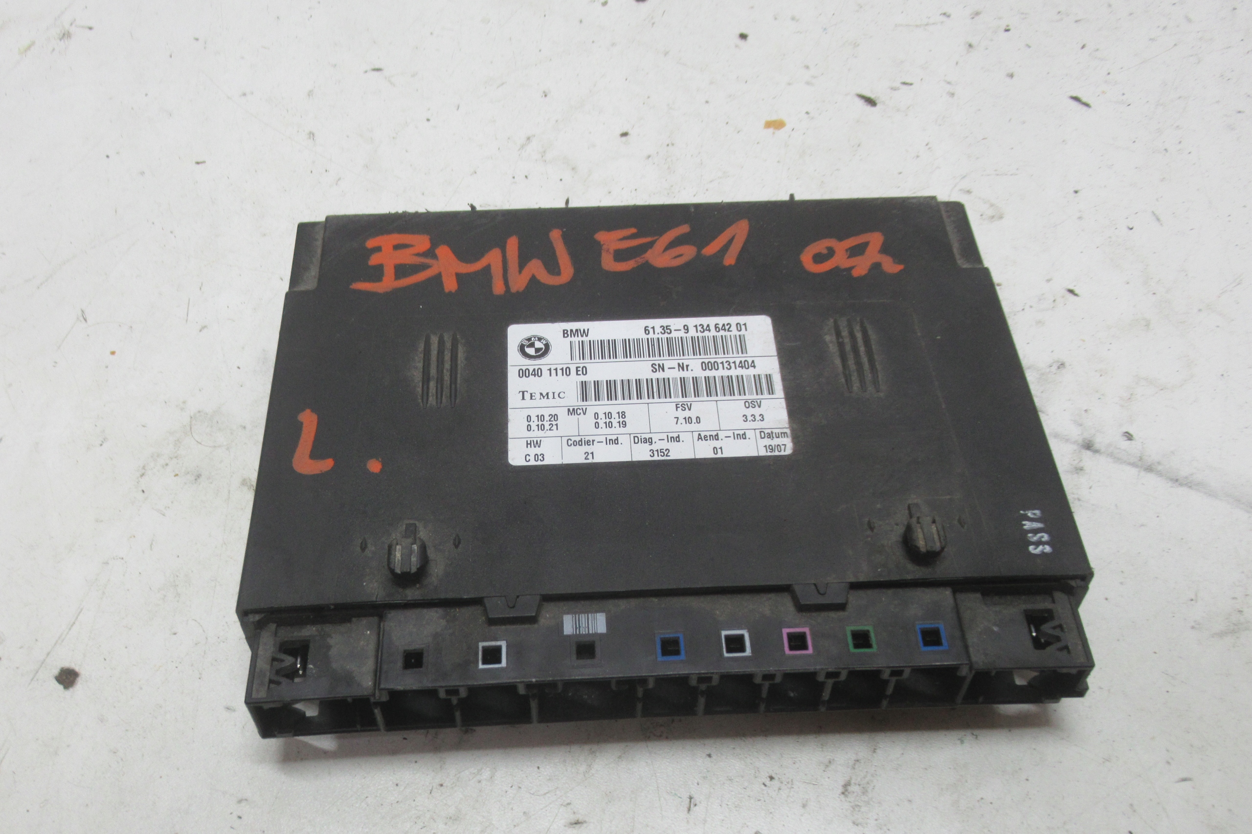 BMW E61 07R modul SITZ links vorne 9134632