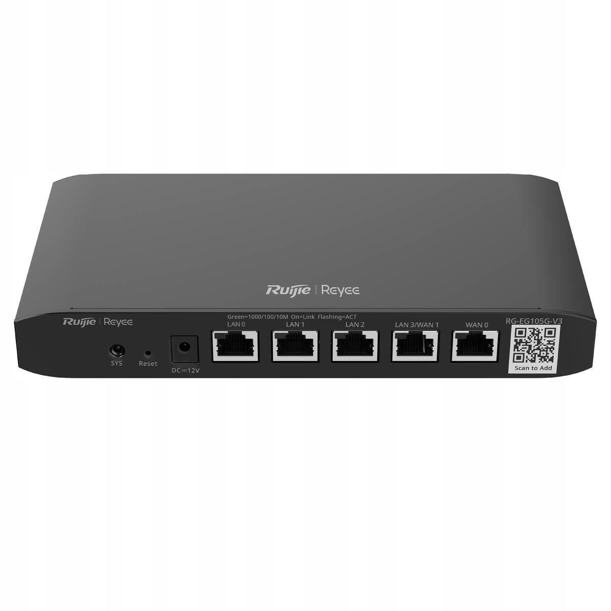 Ruijie Reyee RG-EG105G-V3 Ovládač, Router, Vpn, 5 portov, 5xGbit, 1xWAN