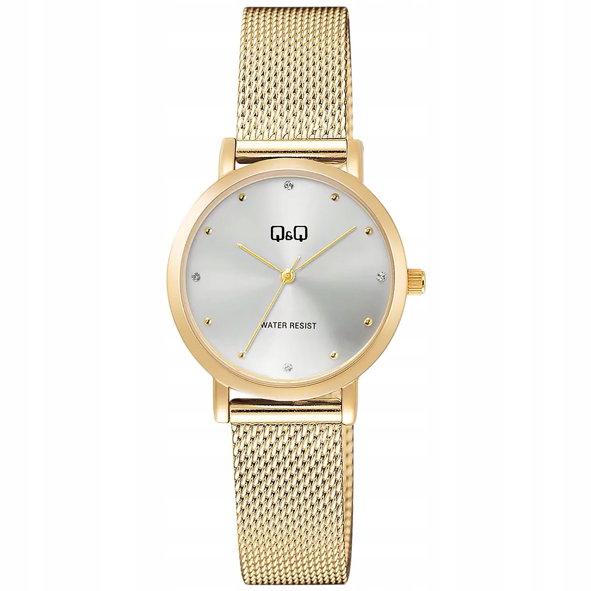 Dámské hodinky Qq C35A-006P Zirkony zlaté