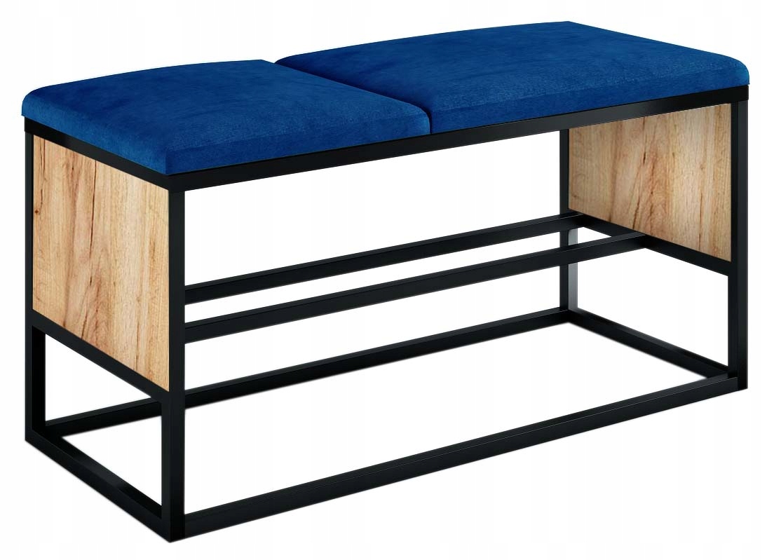 

Ławka Na Buty Metal Loft Loftowa Granat Siedzisko
