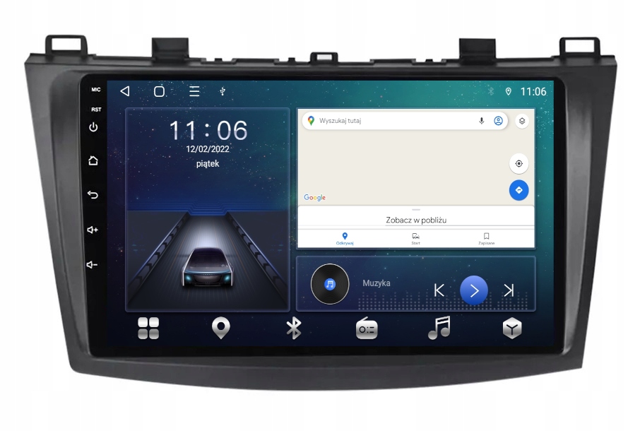 Rádio Gps Android Bt Mazda 3 2010-2013 Carplay Usb Wifi 64GB Modem Sim