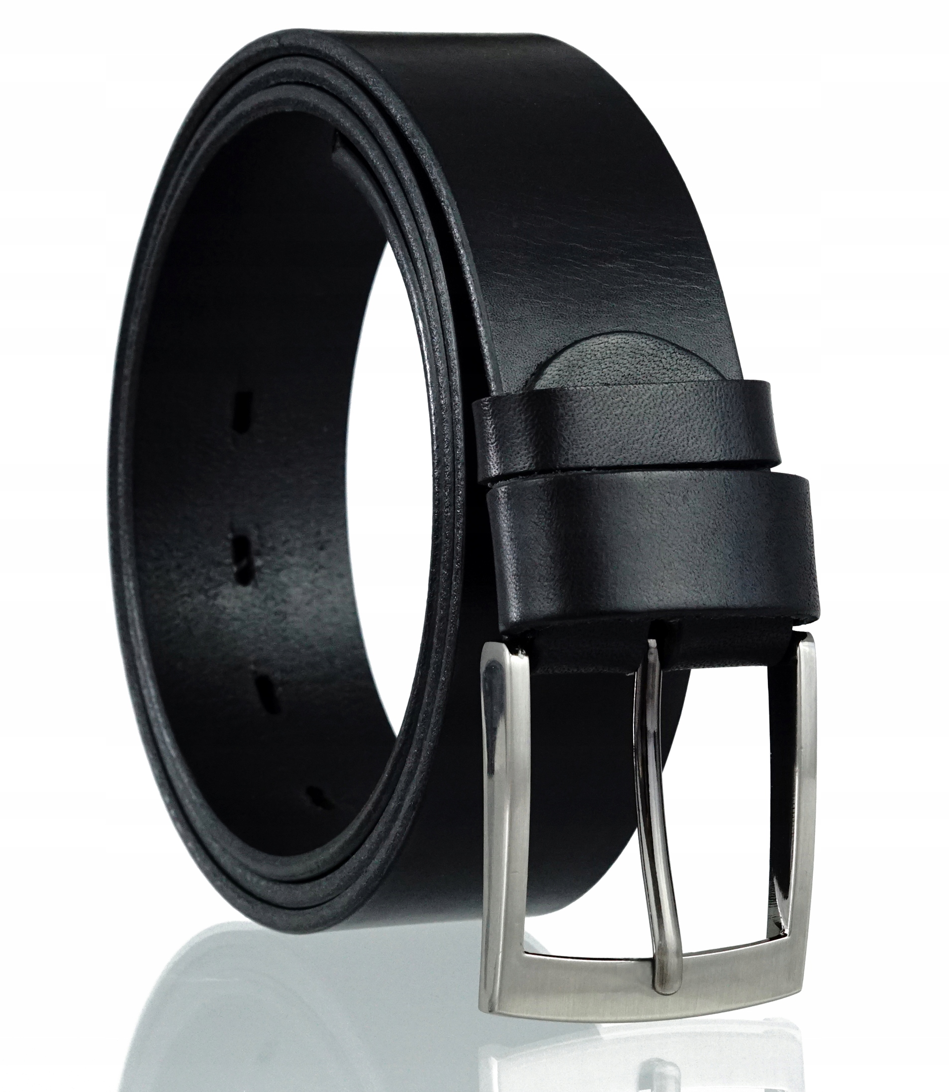 

Skórzany Męski Pasek Blakardo 4 CM Czarny 115