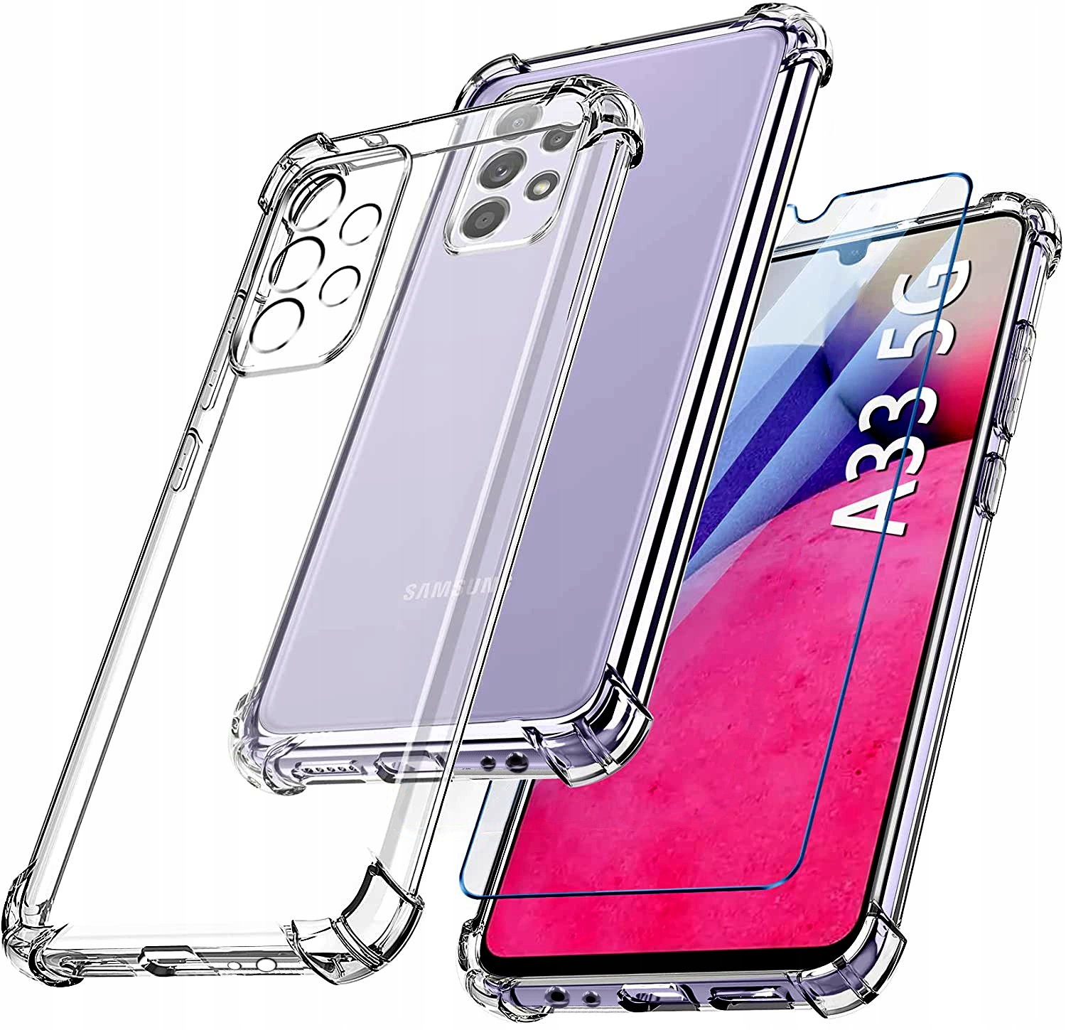 

Etui Pancerne Anti-shock Szkło do Samsung A33 5G