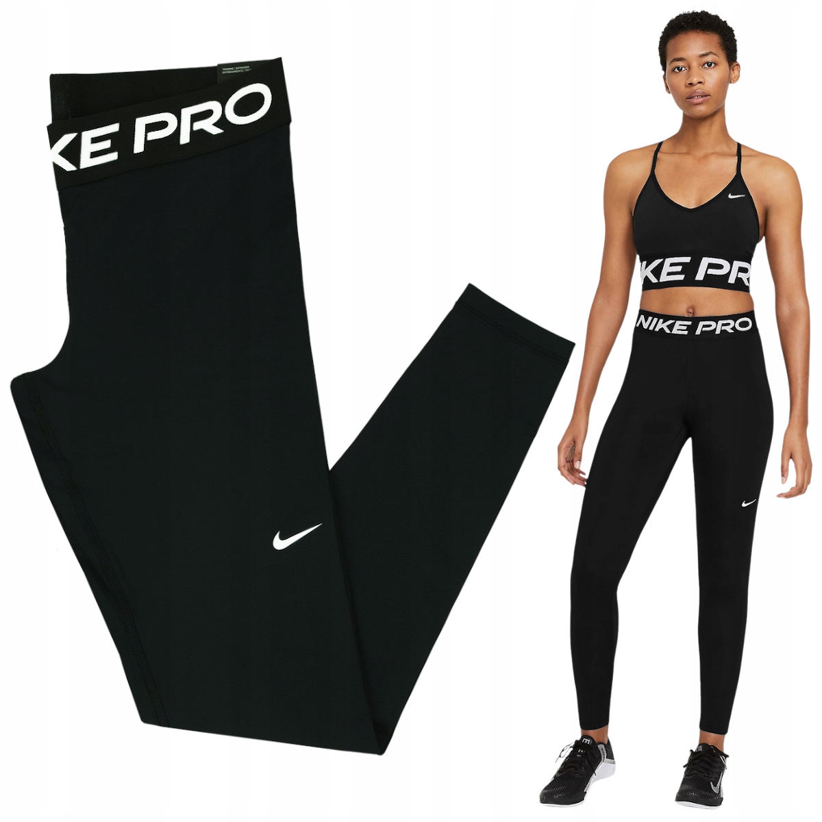 

Legginsy Damskie Nike Pro Treningowe Sport S