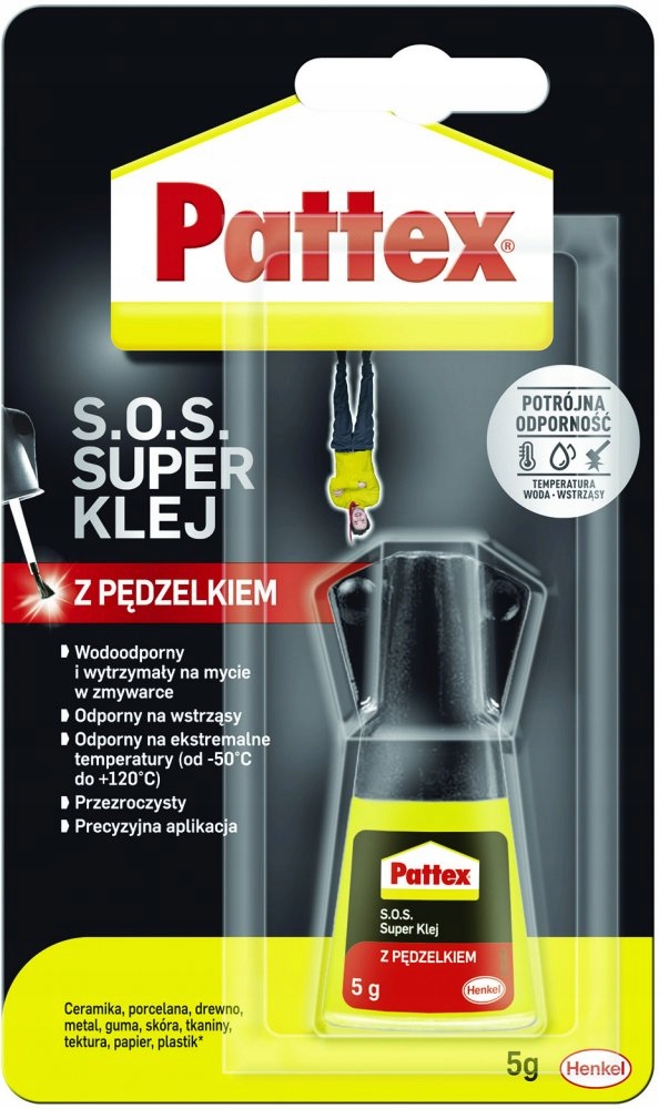

Klej Pattex S.o.s. Klej z pędzelkiem 5g