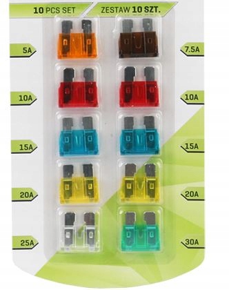 Bezpieczniki płytkowe CARMOTION UNI, 10 PS 58395