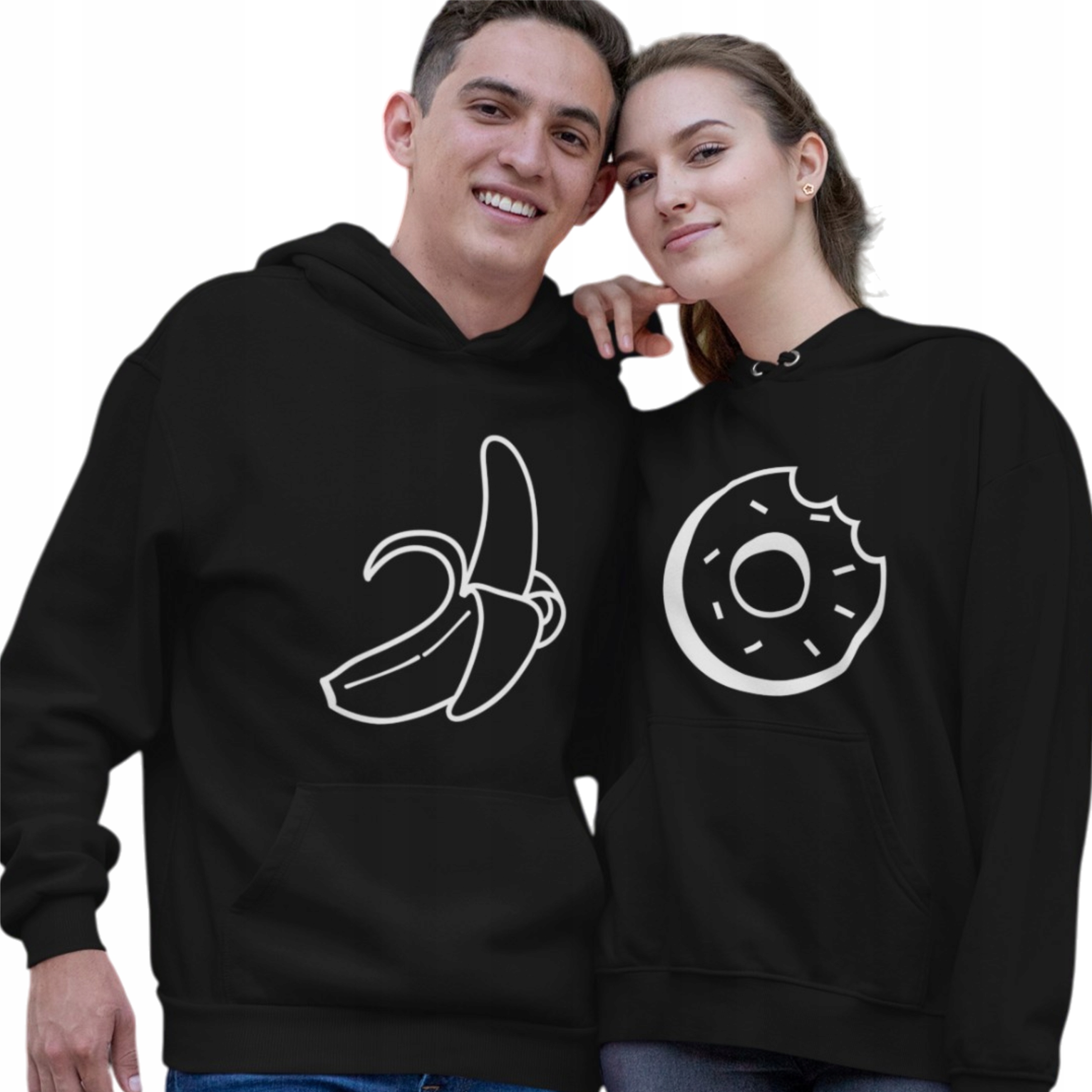 Vtipné mikiny pro páry Banán Kobliha Dárek Valentýna Narozeniny Výročí M