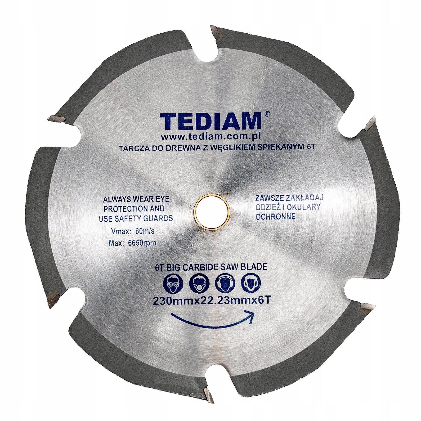 

Tarcza widiowa do drewna widia 230 x 22,2 6T Big