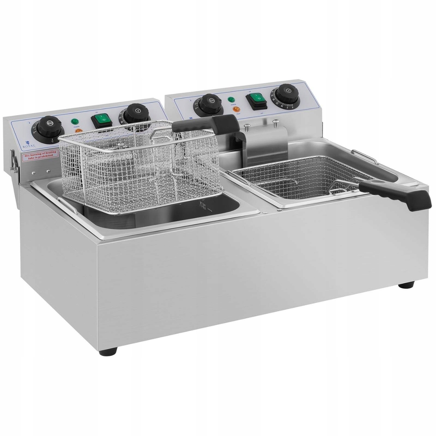 FRYTOWNICA GASTRONOMICZNA ELEKTRYCZNA 2x3200W 230V Marka Royal Catering