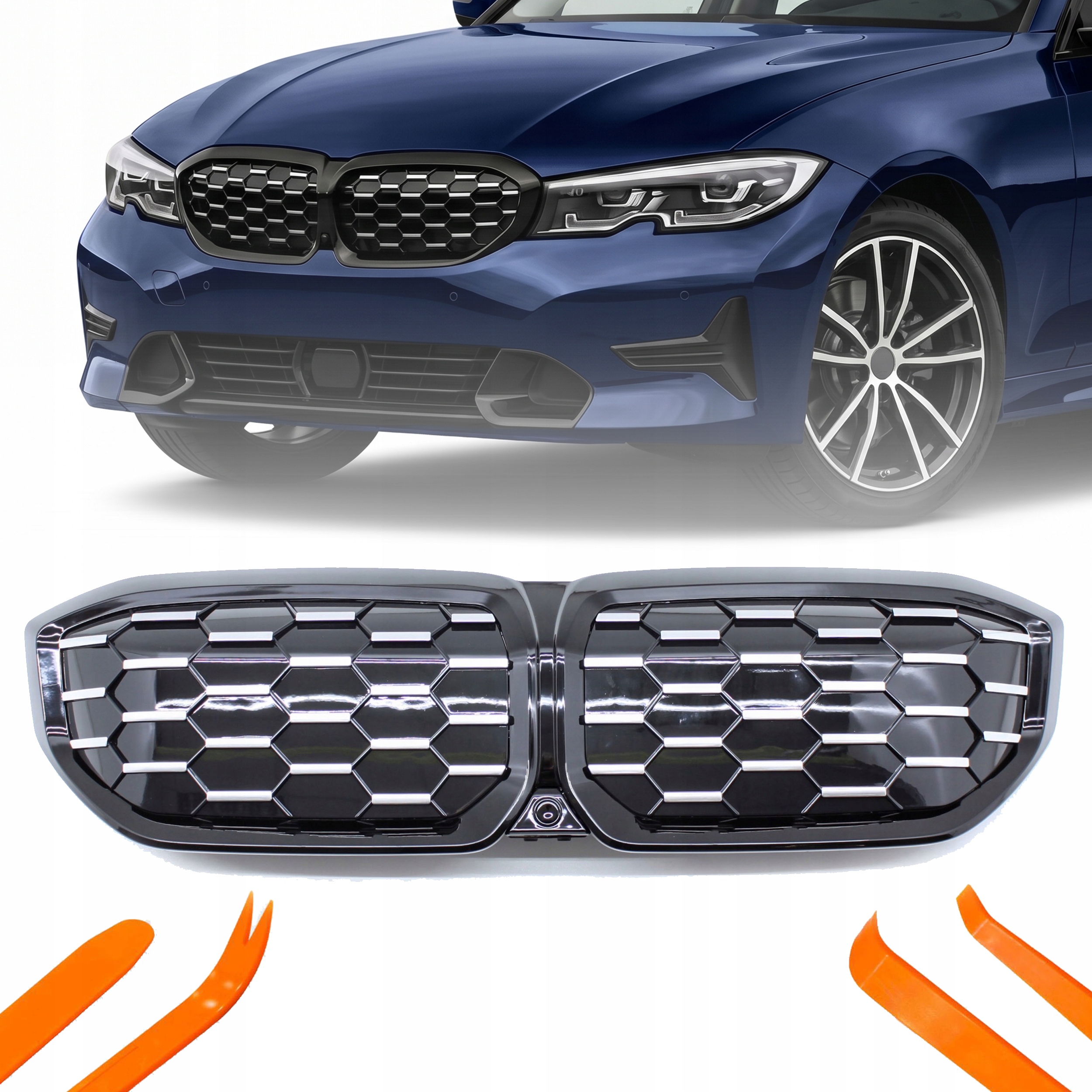 Atrapa Přední Bmw i3 2022-2023 Grill Mřížka Přední Černá