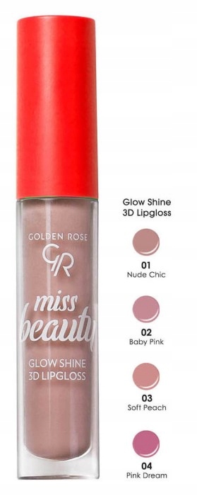 GOLDEN ROSE MISS BEAUTY BŁYSZCZYK DO UST GLOW 01