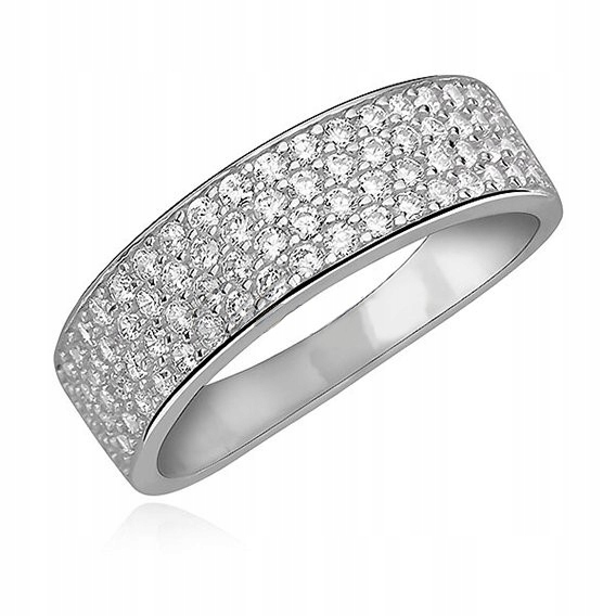 Prstýnek pr.925 s řadami zirkonů r11