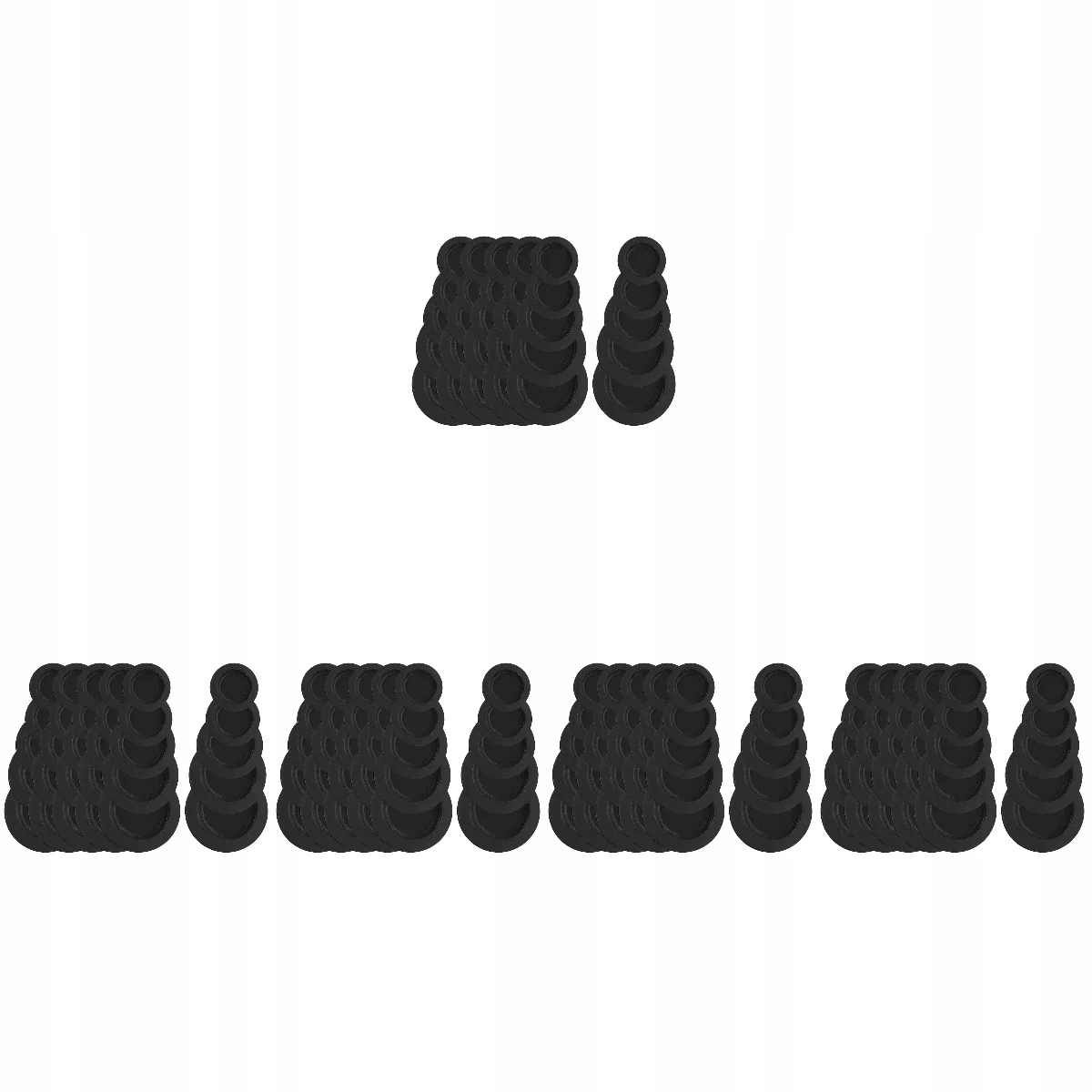 ZAŚLEPKI GUMOWE DO OTWORÓW 150 SZT Liczba elementów w zestawie 0 szt.