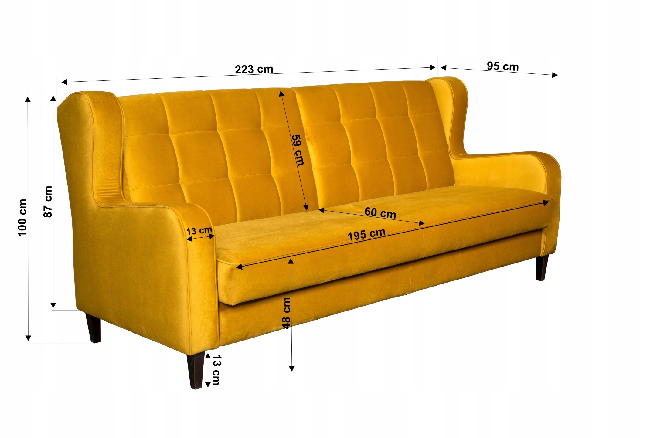 Zestaw wypoczynkowy Estacia kanapa + fotel + pufa Powierzchnia spania - długość (cm) 191-200 cm