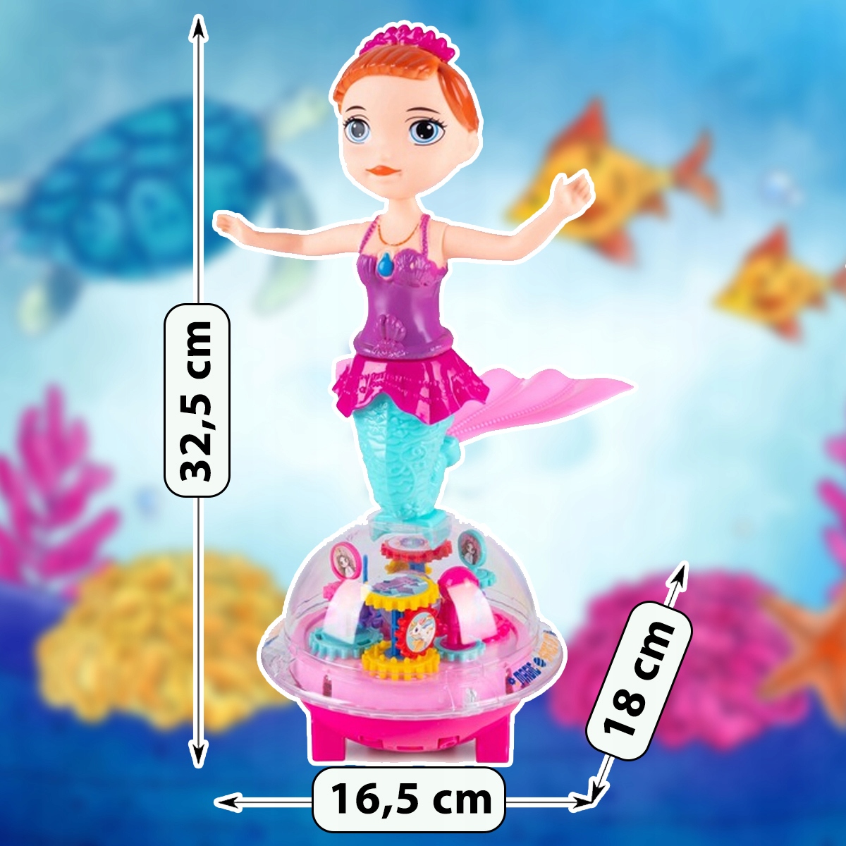 TAŃCZĄCA SYRENKA Lalka Jeździ Mija Przeszkody TAŃCZY 360 ŚWIECI ŚPIEWA Rodzaj do programowania i kodowania