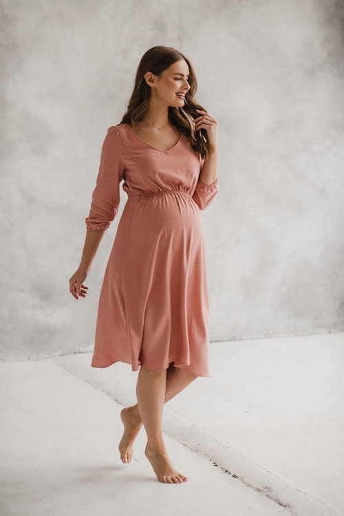 Šaty Milk&Love Lovely Dress Midi – Herbal Rose Kojící 3/4