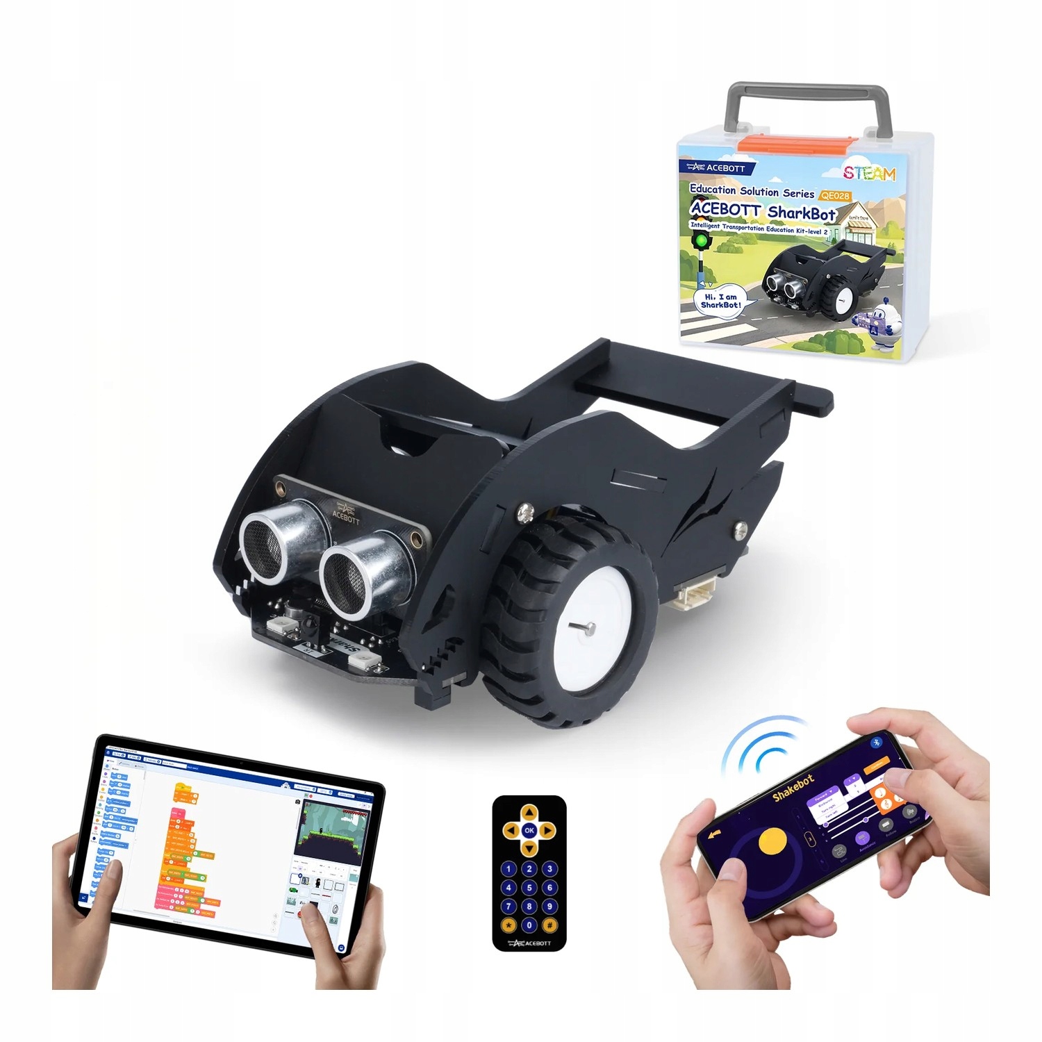 Acebott QE028 SharkBot – Vzdělávací sada pro chytré auto S3