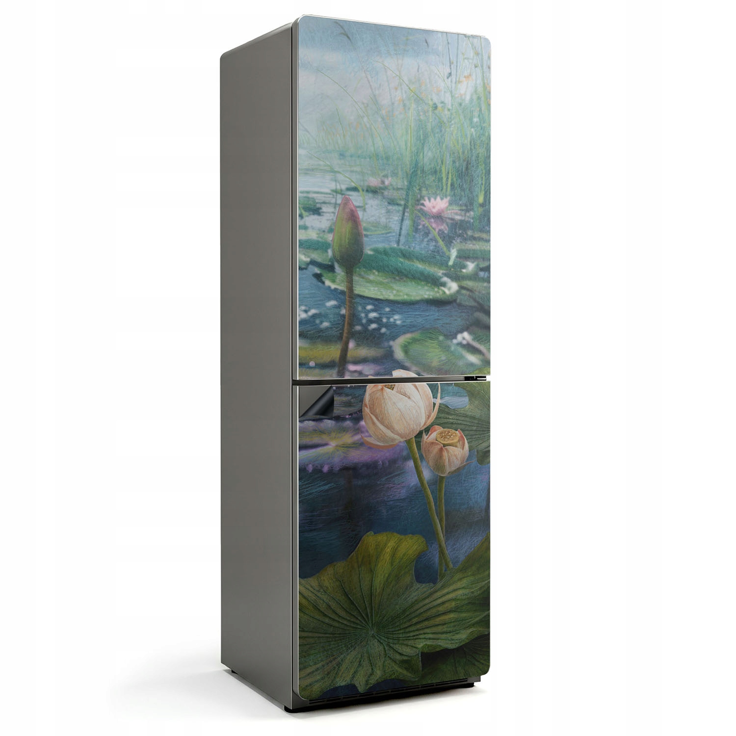Magnetická ozdobná podložka do kuchyně Lilie na jezerní tabuli 60x190