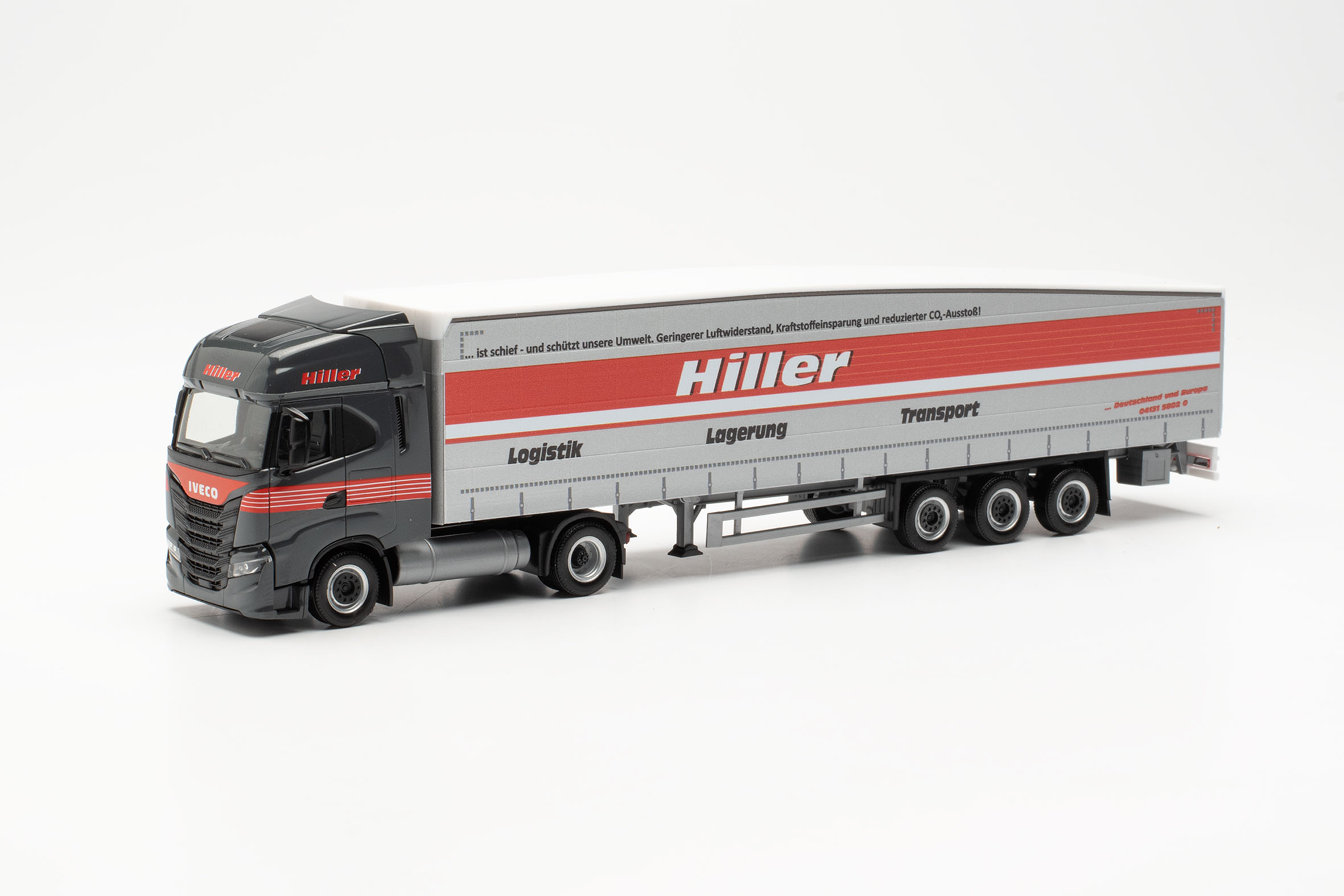 Herpa 315548 Iveco S-Way Hiller Logistik