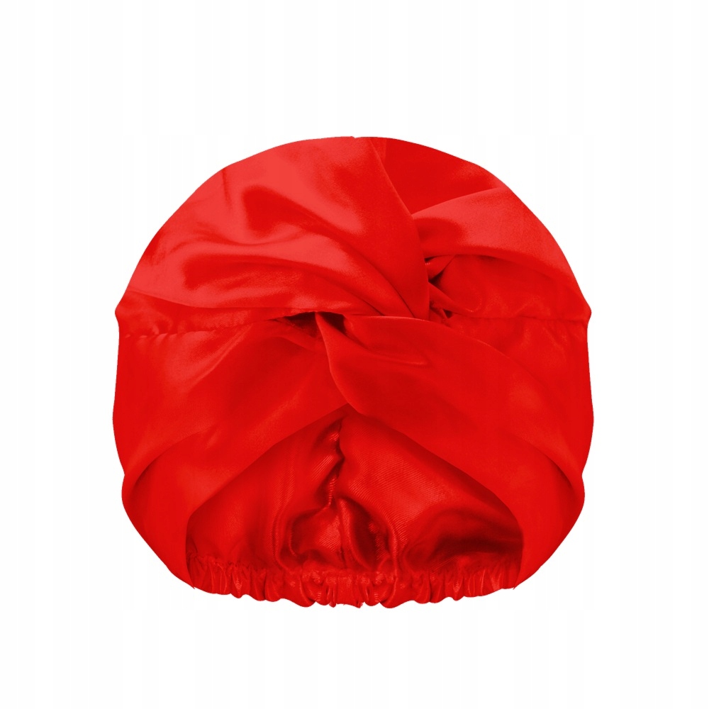 Dvouvrstvá saténová čepice na spaní Red Glov Elegantní turban na vlasy