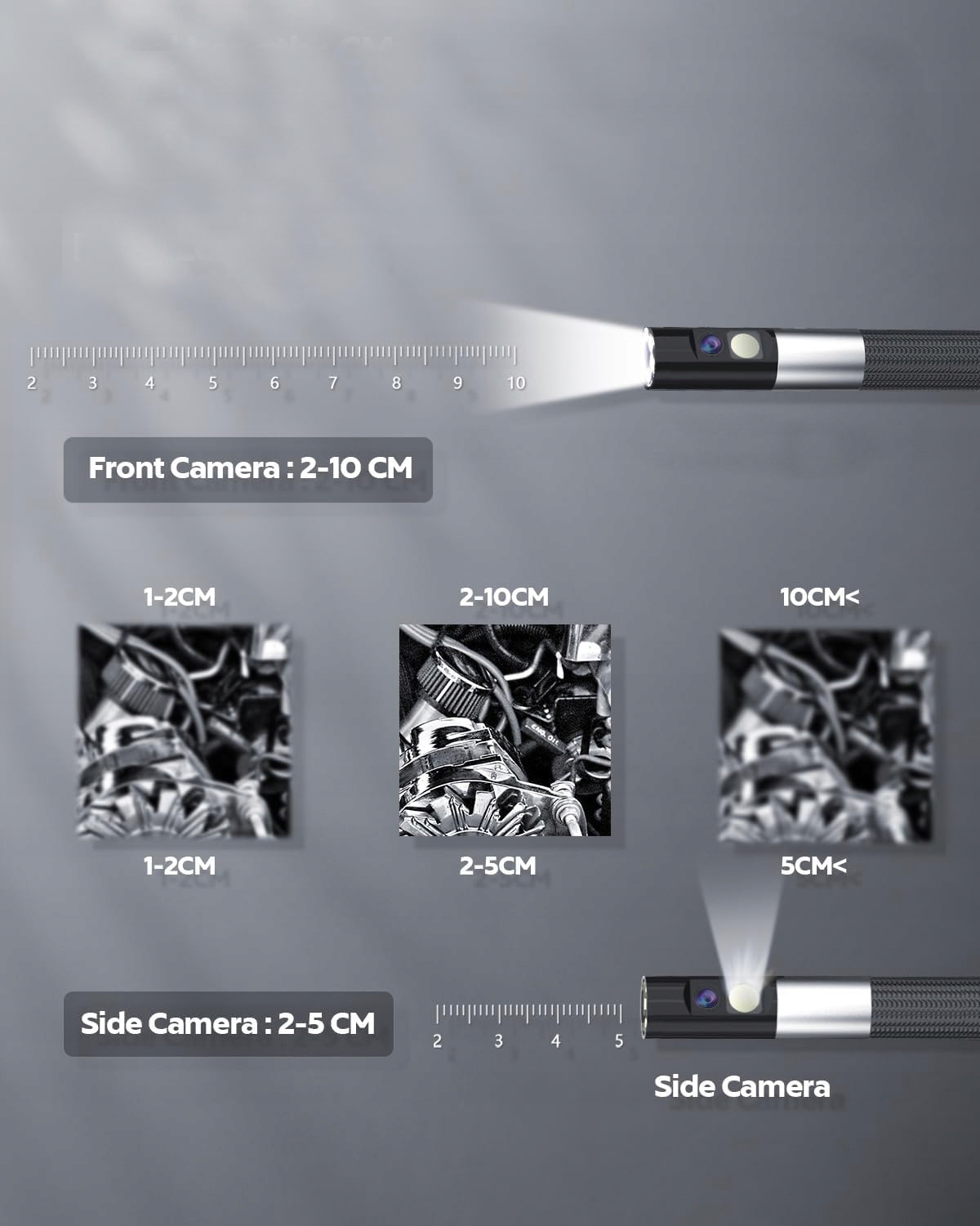 Endoskop Kamera Inspekcyjna 8mm 2m Ruchoma Głowica OBROTOWA 360° 2000mAh Kod producenta NH500
