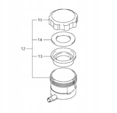 ZBIORNICZEK PŁYNU HAMULCOWEGO YAMAHA YZF R1 R6 98-