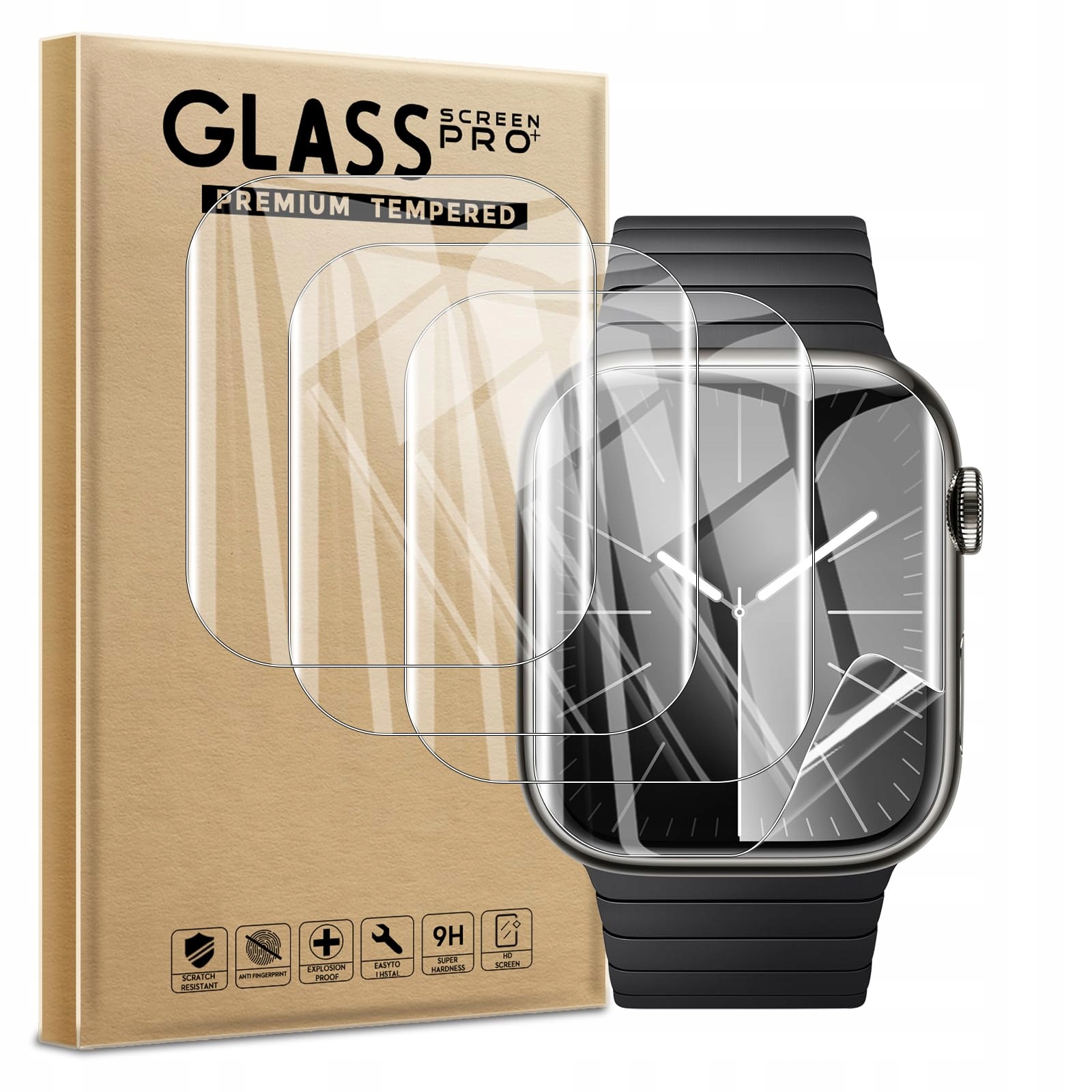 Ochraniacz ekranu Wfte Apple Watch 9 41mm 4pak Tpu Hd Clear miękka folia