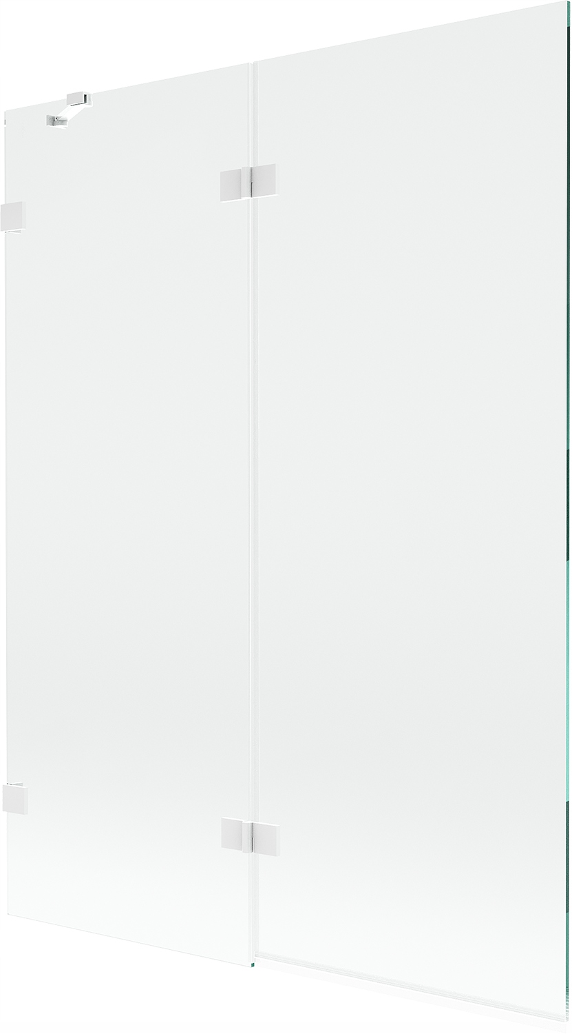 Mexen Lunar dvoukřídlý vanový paravan levý 130 x 150 cm, transparentní, bíl