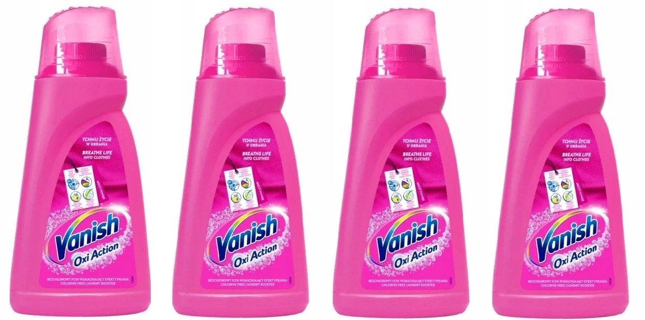 

Vanish, Odplamiacz Różowy, 4 x 1l