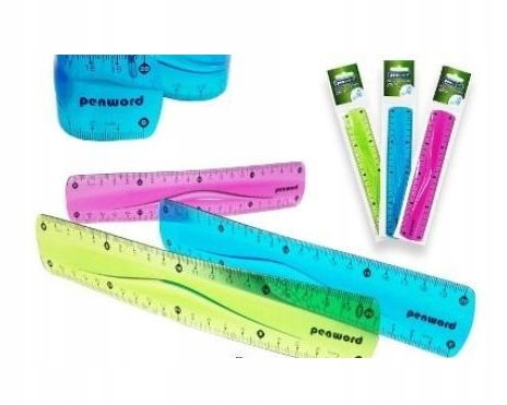 LINIJKA ELASTYCZNA 20CM MIX