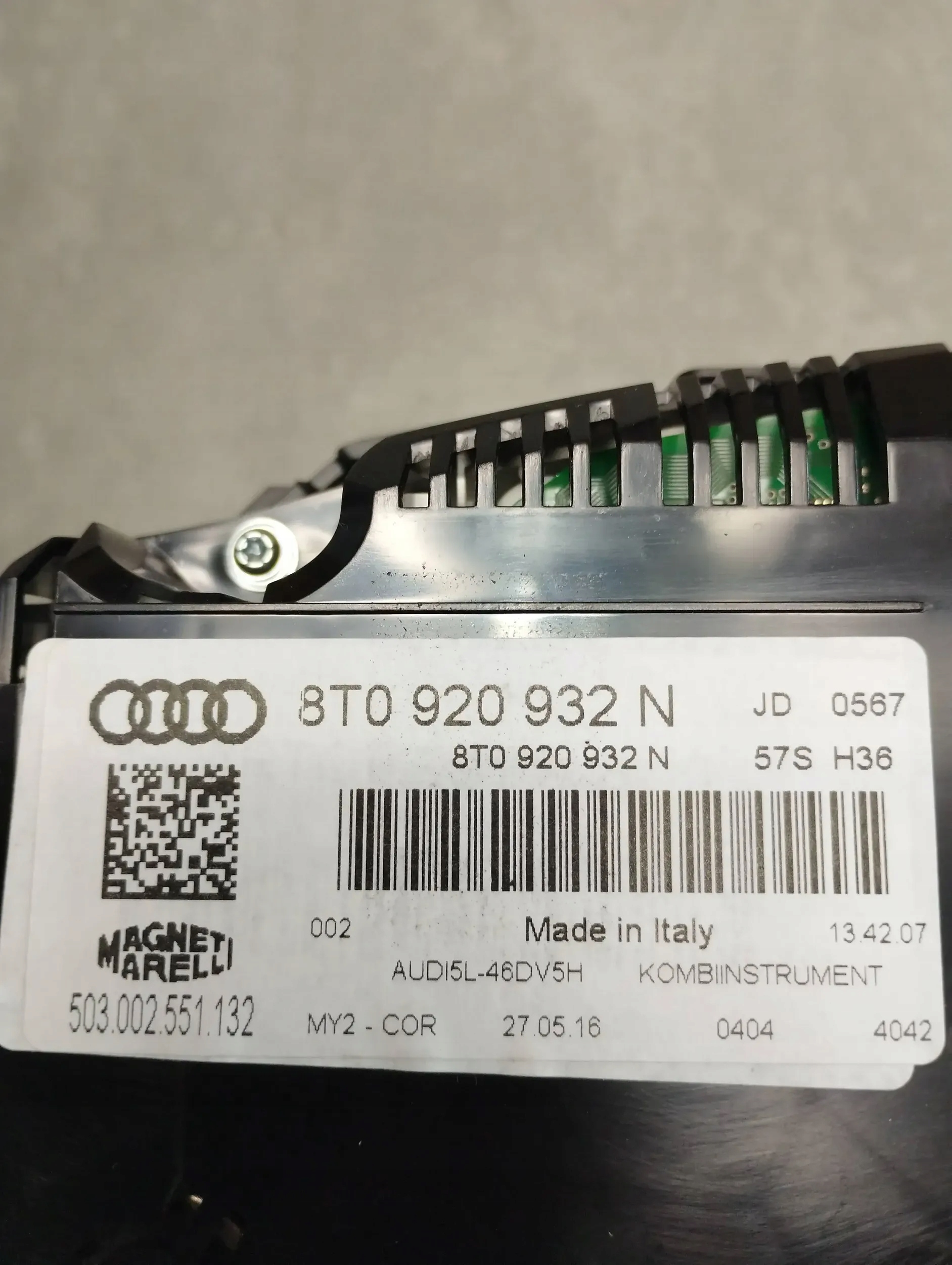 Audi A5 8t dials dials 8T0920932N