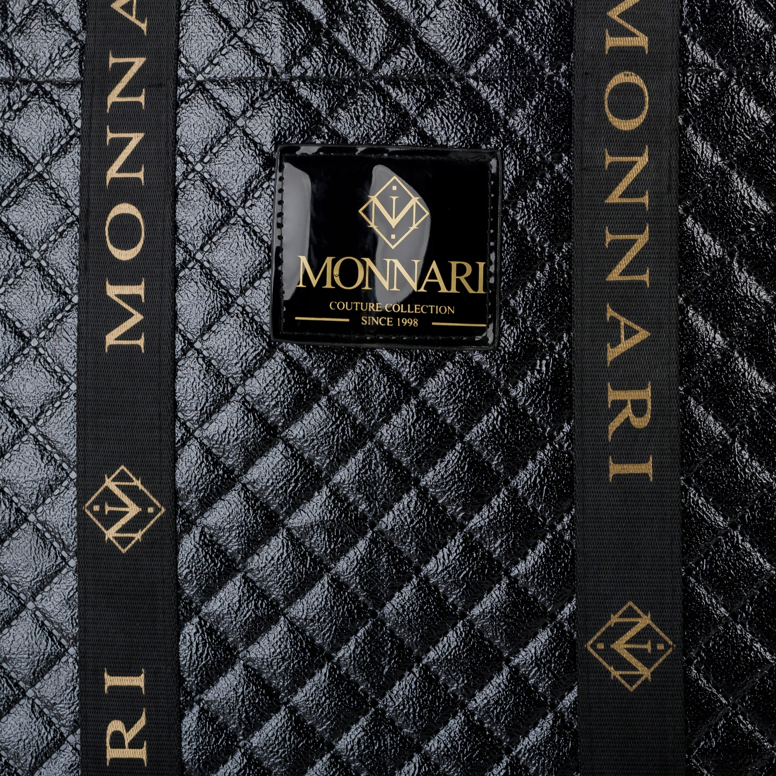 TORBA NA ZAKUPY Czarna MONNARI Duża POJEMNA A4 WODOODPORNA KIESZEŃ Styl miejski