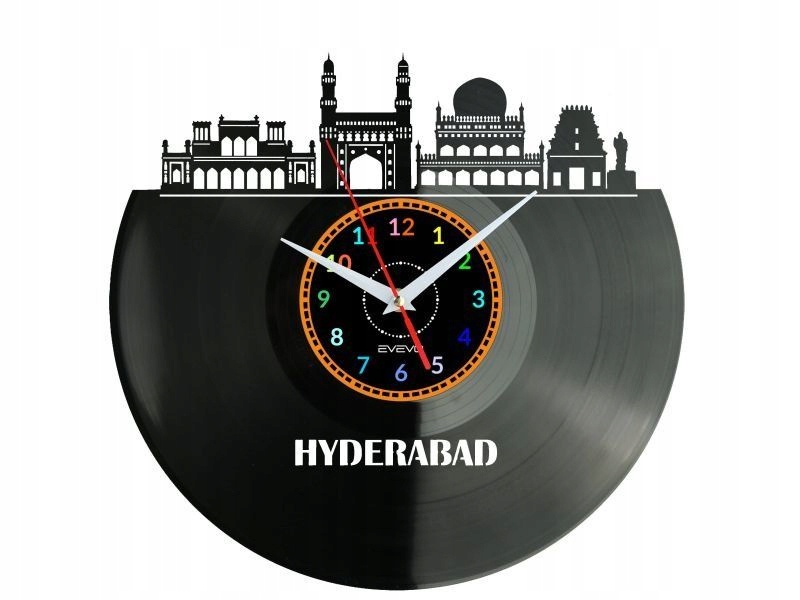 Hyderabad Dekorativní Nástěnné Hodiny Moderní Vinylová Deska Na Prez