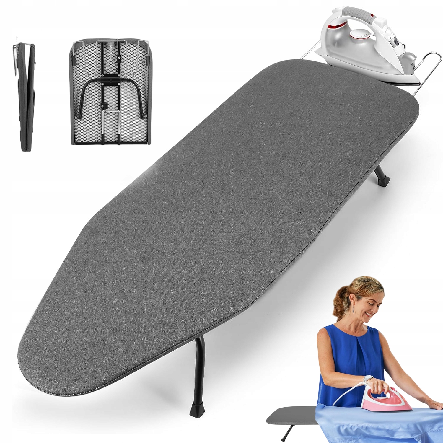 Levně Mini Žehlicí Prkno Lehké, Stabilní, S Velkým Panelem O Rozměrech 76,2*29*17,8 CM