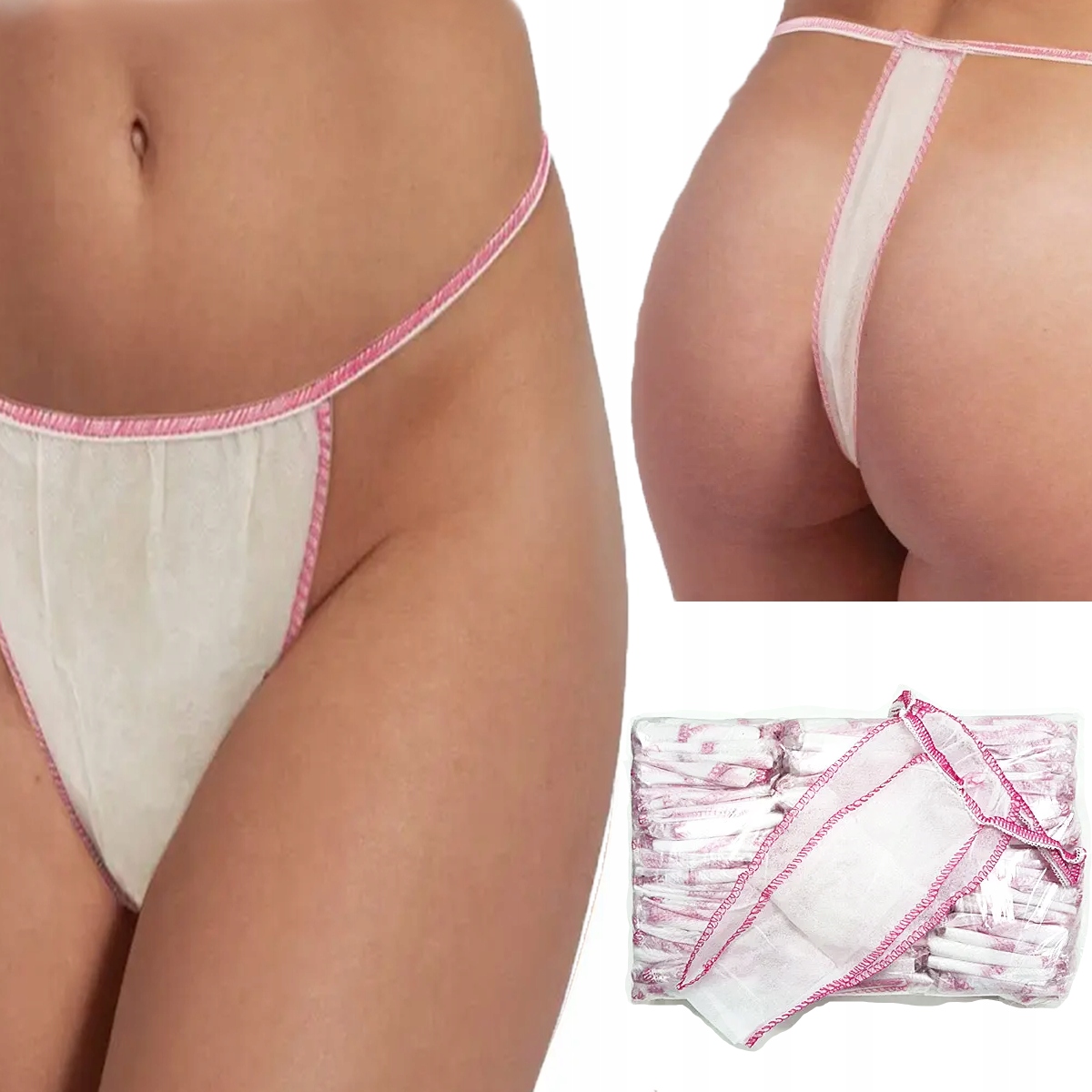 JEDNORAZOWE STRINGI DAMSKIE DO DEPILACJI SPA MASAŻ 1 SZTUKA EAN (GTIN) 3553938594624