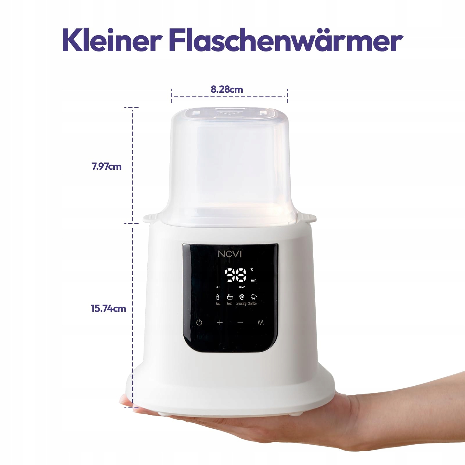 NCVI Podgrzewacz Do Butelek Dla Niemowląt LCD Sterylizacja Para Timer — miniatura 8
