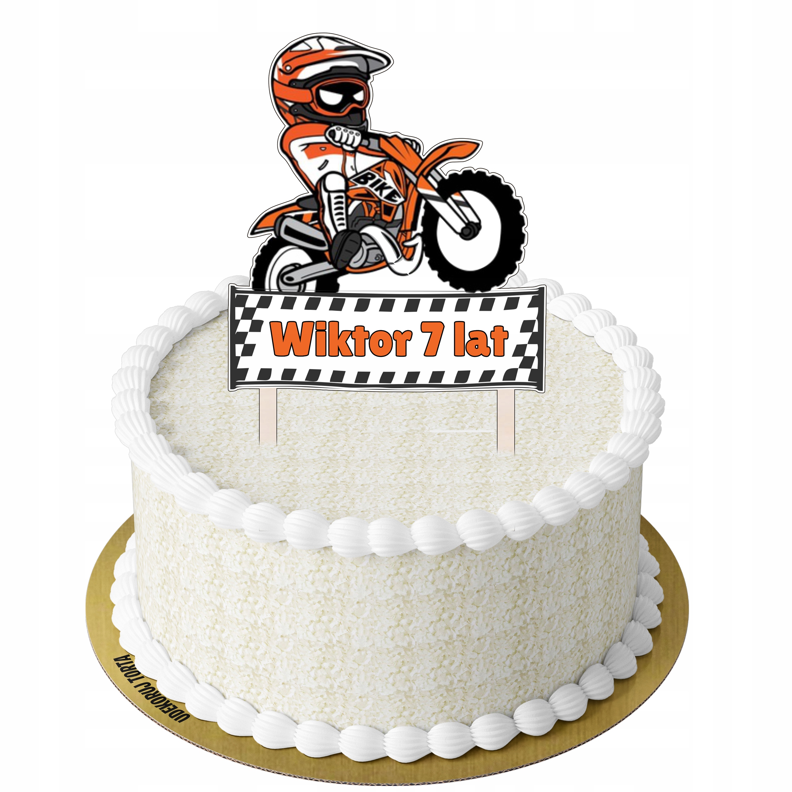 

Topper kolorowy urodzinowy Motocross+IMIĘ