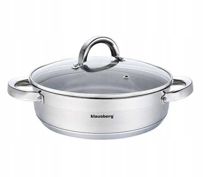 

Niski Garnek Stalowy Srebrny Gaz Indukcja 5L/28CM