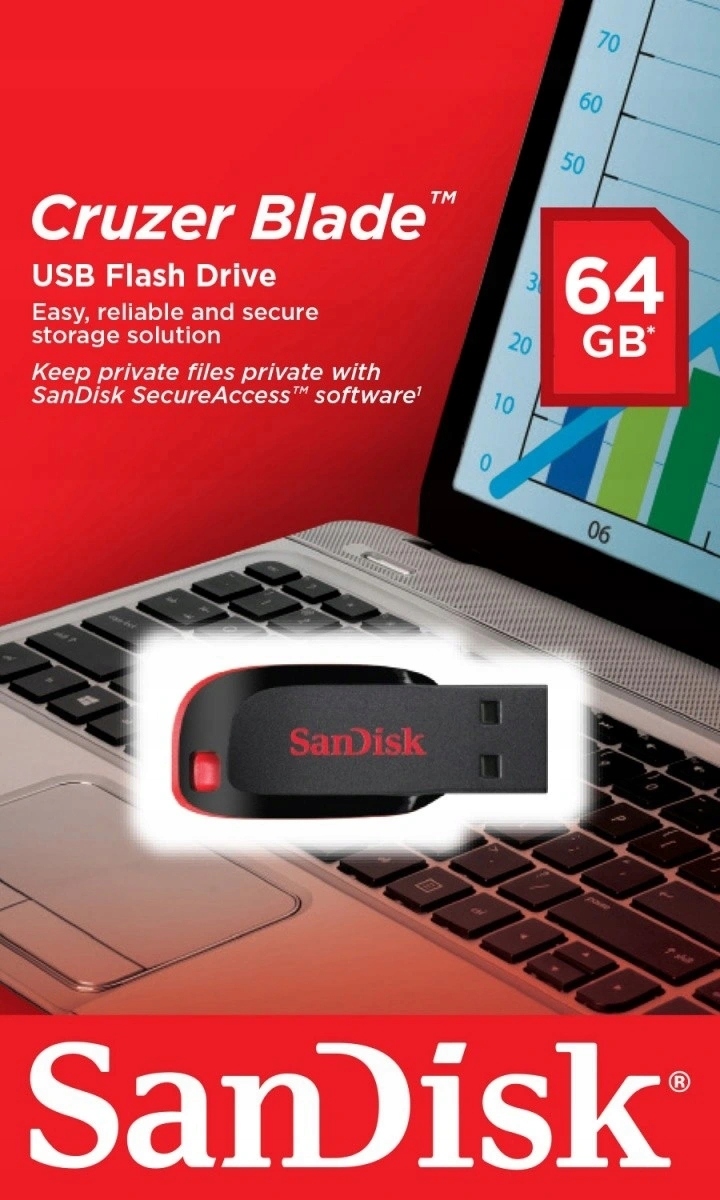 

SanDisk Pen Drive Cruzer Blade 64GB Usb 2.0
