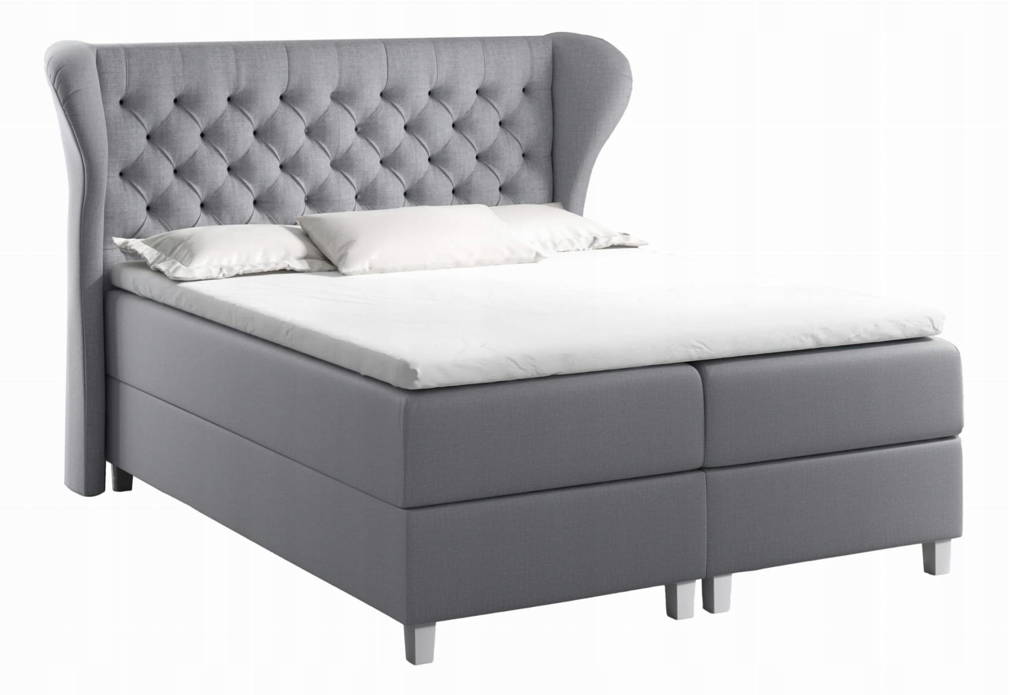 Kontinentální postel 200 x 200 cm s úložným prostorem na matrace různé barvy Fafe